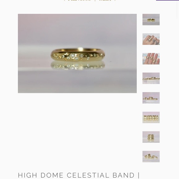 Pieces of Starr high dome celestial band - Picture 1 of 3